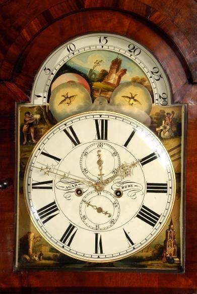 fig 3. ***** SOLD ***** English Antique Longcase / tall case Clock - Rolling Moon, Circa 1850